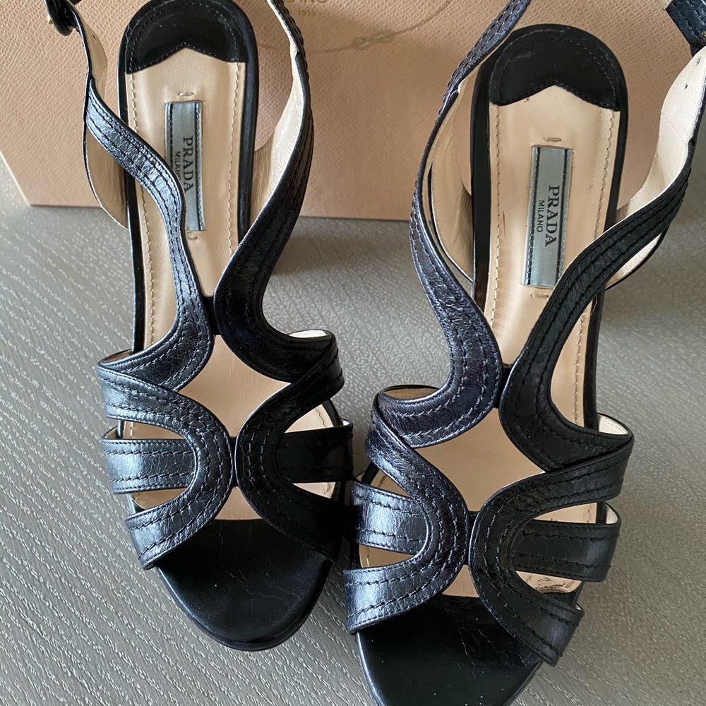 PRADA Butterfly Strappy Sandal 37